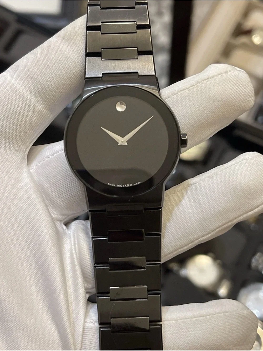 Movado Sapphire 0606307 Black PVD Stainless Steel 38mm Men’s Swiss Quartz Watch